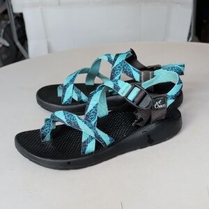 Chaco Teal & Black Outdoor Sandals Women's SZ 10 Hiking Camping Walking Active